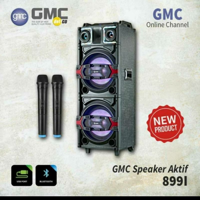 GMC SPEAKER BLUETOOTH GMC899i / GMC 899C + 2 WIRELESS MIC