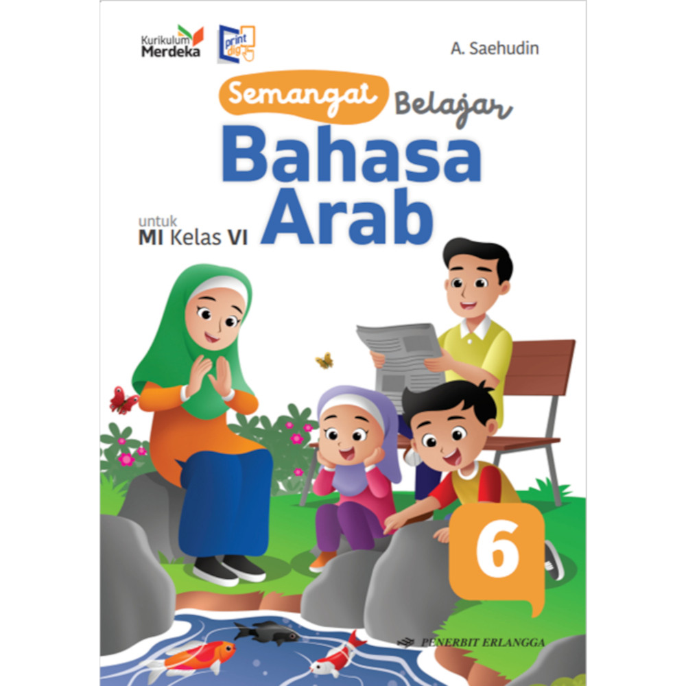 Erlangga Buku MI SEMANGAT BELAJAR BAHASA ARAB kelas 6 Kurikulum Merdeka