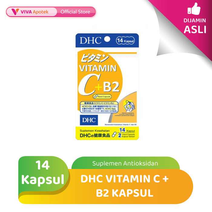 DHC Vitamin C + B2 Suplemen Antioksidan (14 Kapsul)