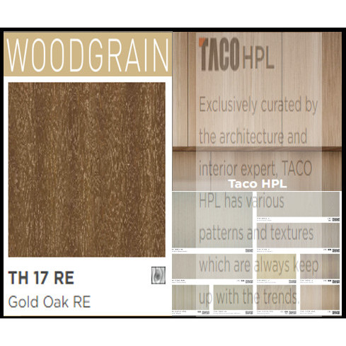 TACO HPL Woodgrain TH 17 RE - Gold Oak Re