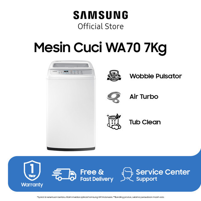 Samsung Mesin Cuci Top Loading 7 Kg WA70H4200SW/SE