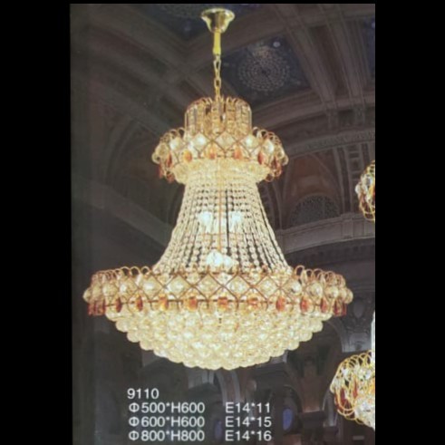 Produk Lampu Hias Gantung Crystal Lobby/Masjid/Gereja/Ruang Tamu 9110