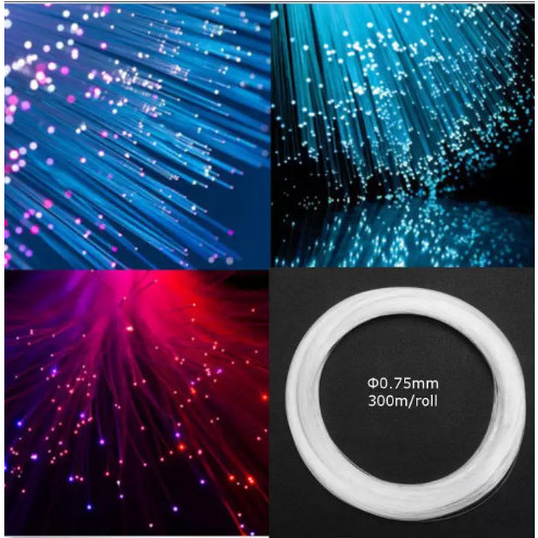 Produk Kabel Fiber Optik Cahaya Langit-Langit Lampu LED Fiber Optic 300 Meter