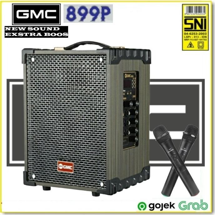 GMC 899P Speaker Bluetooth Free 2 Mic wireless Profesional Karaoke
