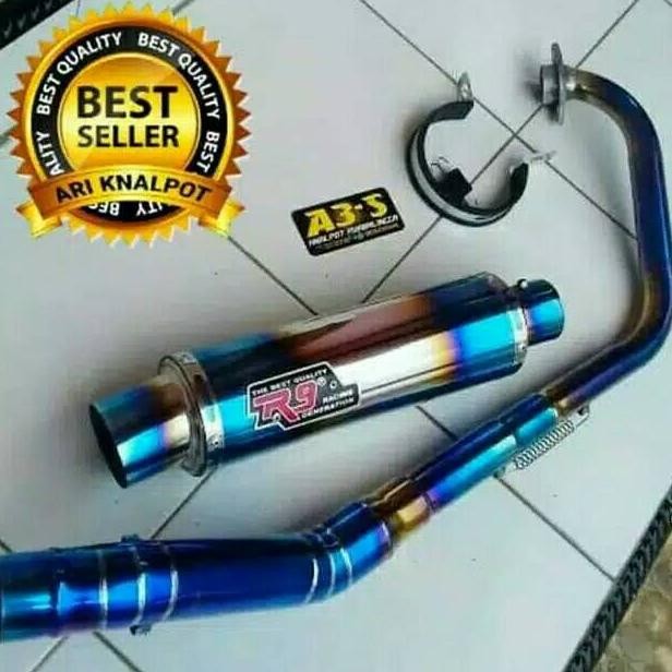 QIG-1722 Knalpot racing R9 bluemon vixion satria fu sonic gsx mx cbr r15 bison scorpion tiger gl mp 