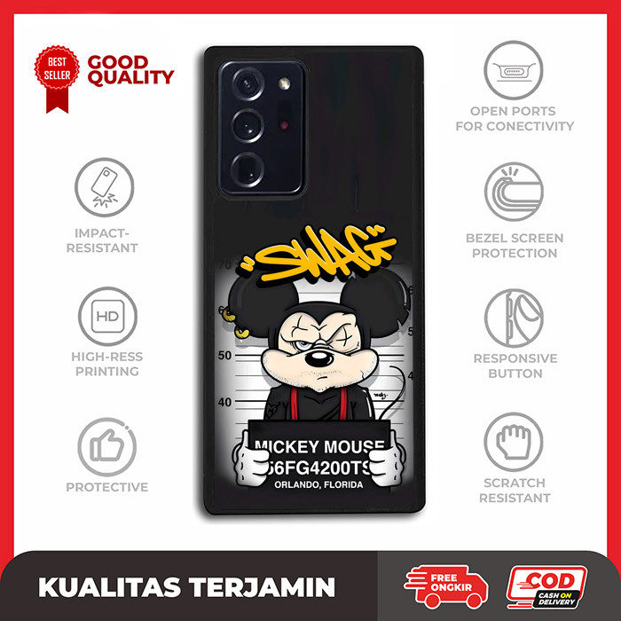 Casing Case Custom Samsung Note 20 10 9 8 7 5 Ultra Plus FE Mickey Swag AE3245 Hardcase A14