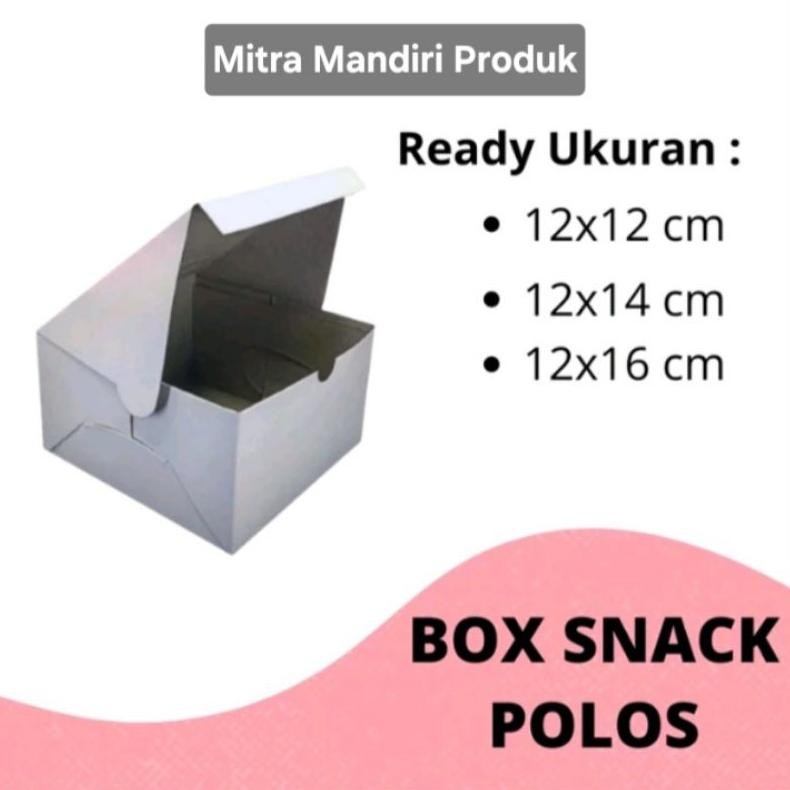 

Dus Polos / Box Snack / Kotak Kue Polos Ukuran 12 / 6 Pcs