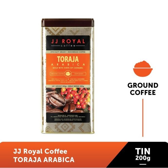 

Coffee/Kopi Jj Royal Toraja Arabica Ground Tin 200G