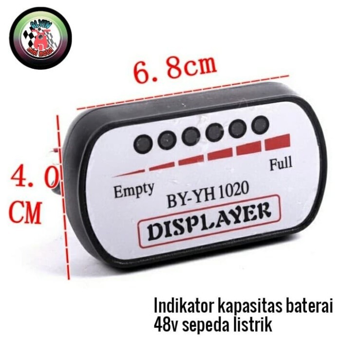 indikator kapasitas baterai 48v sepeda listrik throttle sparepart