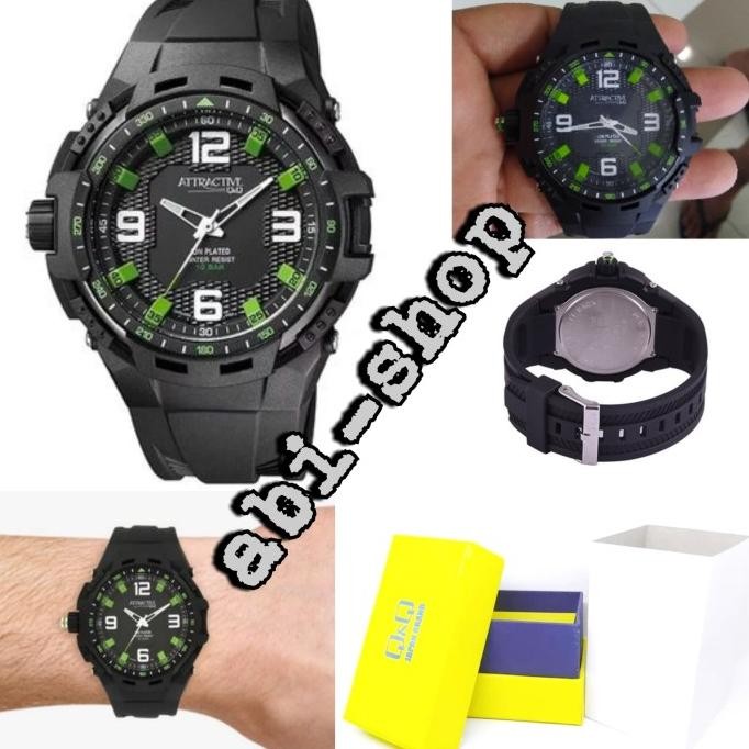 Jam Tangan Pria Qq Q&Q Qnq Attractive Da70J Original Da70 Hitam