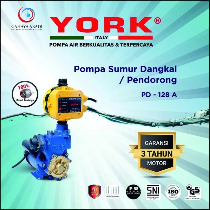 ><><><] POMPA AIR OTOMATIS YORK PD - 128A - POMPA AIR PENDORONG OTOMATIS YORK