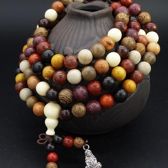 Japamala Tasbih Buddha 108 Butir Rainbow Style