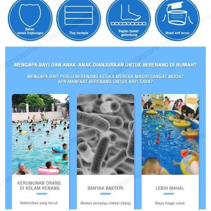 Bagian TebalKolam Renang Anak Jumbo/Kolam Renang Mainan/Kolam Renang Anak Jumbo 3 Meter/Mainan Kolam