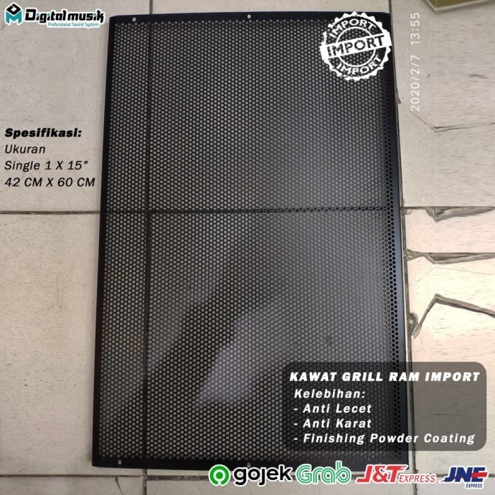 PLAT KAWAT RAM GRILL SPEAKER IMPORT SINGLE 1 X 15" inch