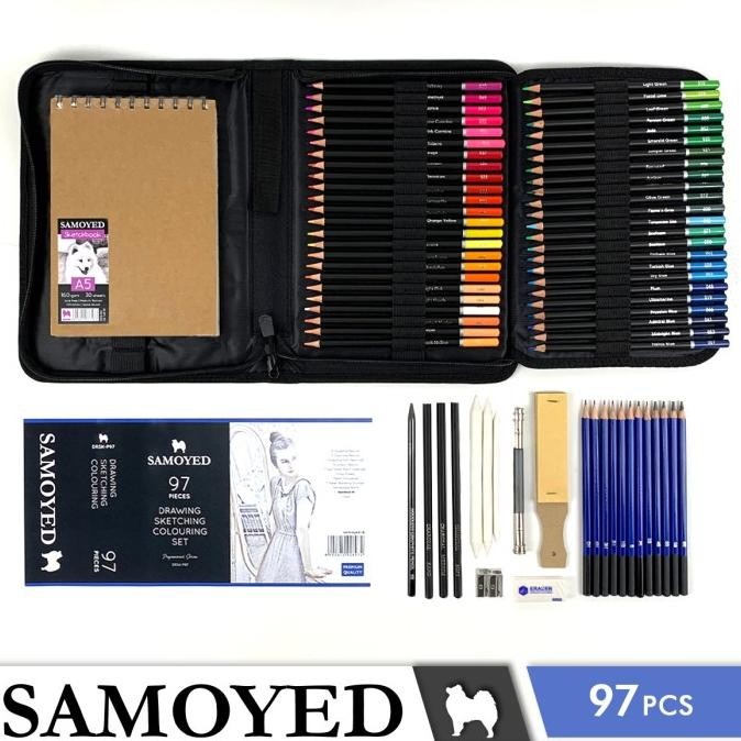 

Peralatan Gambar Sketsa / Drawing Sketching Colouring Set Samoyed P97