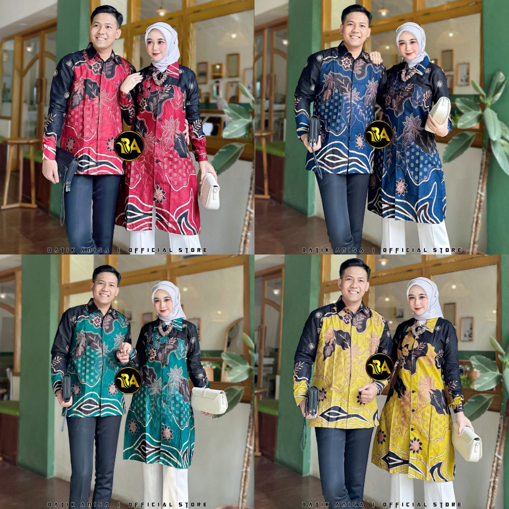 Sarimbit Motif Terbaru 2024 Baju Batik Capel Sekeluarga Hantaran Pernikahan Seserahan Couplean Pasan