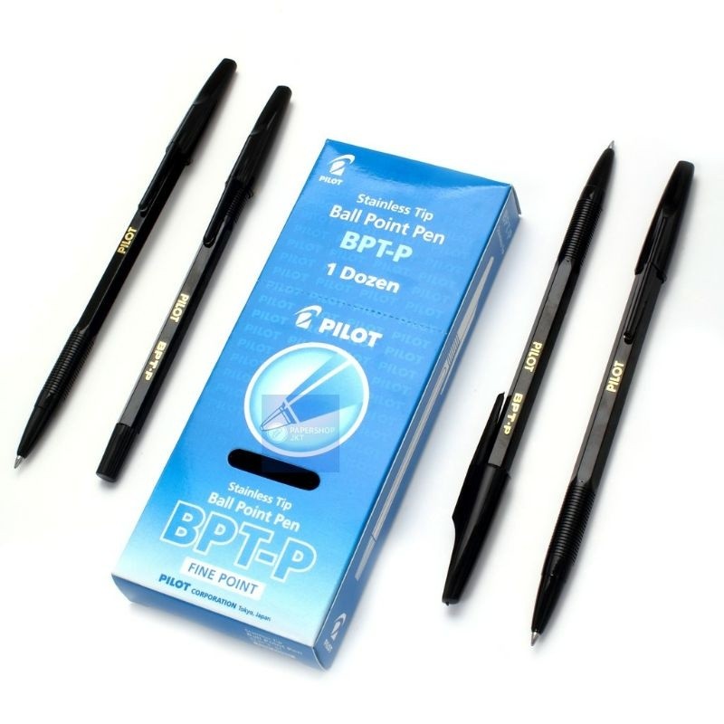 

12 pcs Pena Pilot BPT Hitam Pulpen Ballpoint Bolpen