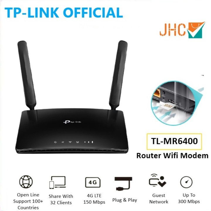 TP-Link TL-MR6400 300Mbps Wireless N 4G LTE Router TP LINK TL MR 6400