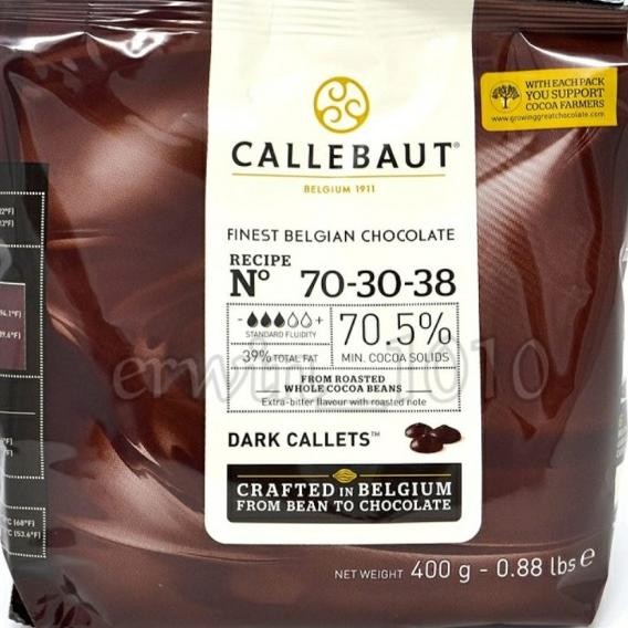 

Callebaut Dark Chocolate (70.5%), Callets Couverture (70-30-38) 400Gr