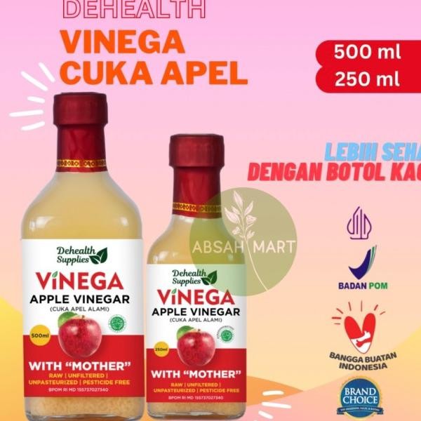 

Cuka Apel Dehealth Vinega Finega 250 Ml Dan 500 Ml Raw Unfiltered