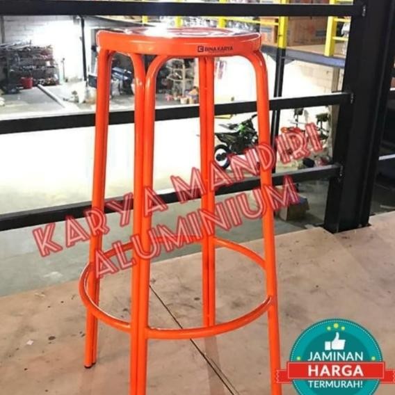 Kursi Bulat // Besi // Cafe // Bar // Binakarya Tinggi 50Cm -75 Cm