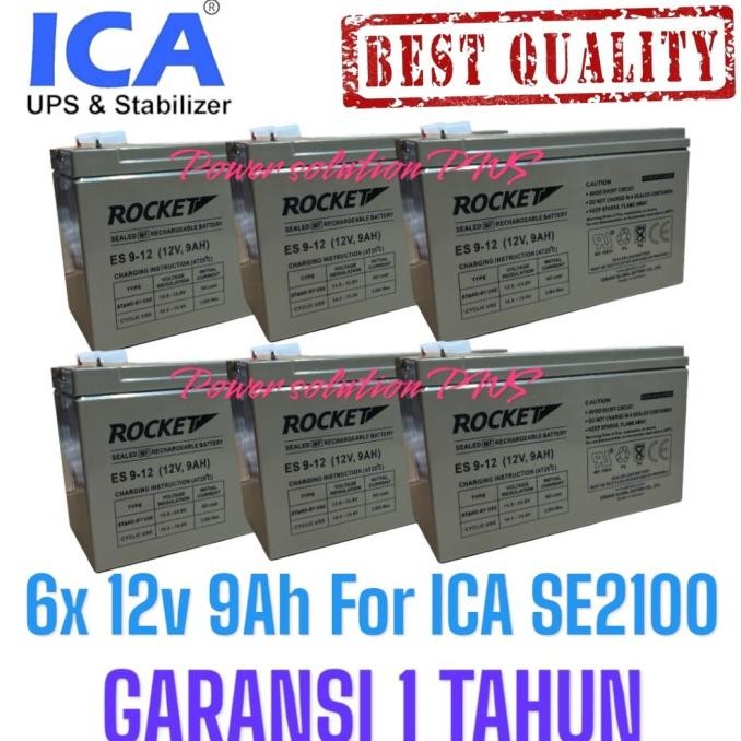 Aki UPS ICA Series SE / Baterai UPS ICA SE1100 SE2100 SE3100 / Battery Untuk Ups ICA SE 1100 SE 2100