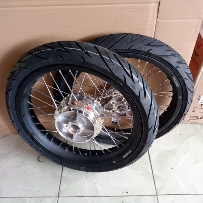 velg paketan Supra GTR tapak lebar 215/185x17 plus ban siap pasang Import