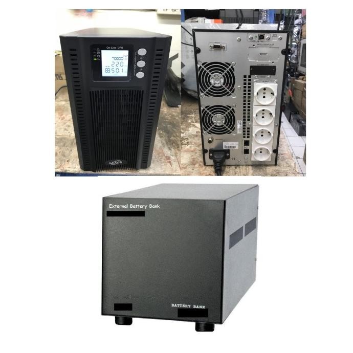 ONLINE UPS LEXOS 2000 VA + EXTERNAL BATTERY BANK 48V 33AH