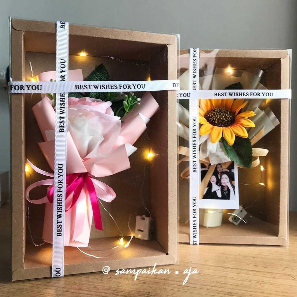 

ORIGINAL Premium Gift Flower Box / Flower Box Bouquet | Kado Wisuda, Kado Ulang Tahun, Hadiah Anniversary wd-54