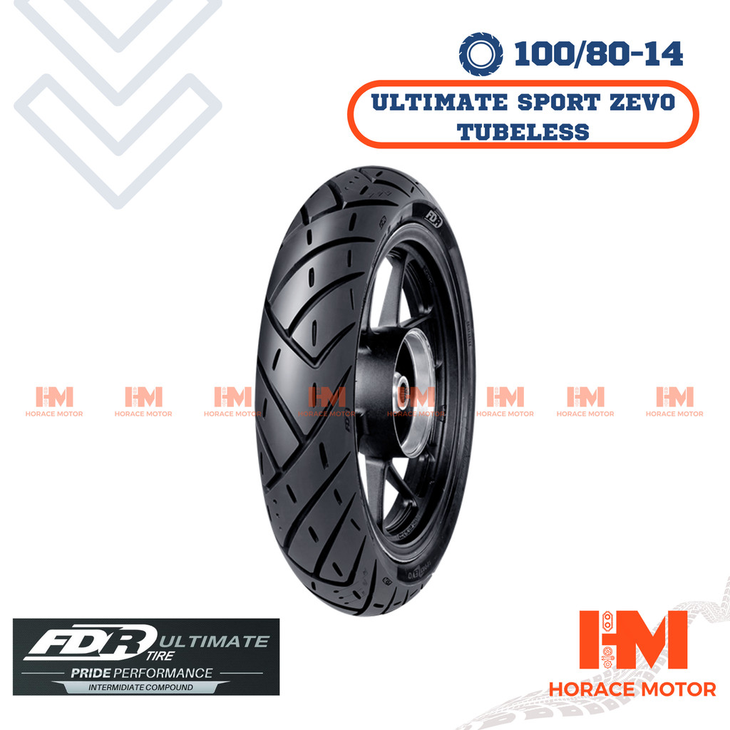 [HRC]FDR Ultimate SPORT ZEVO 100/80-14 Ring 14 100/80 Ban Motor Tubeless Tubles