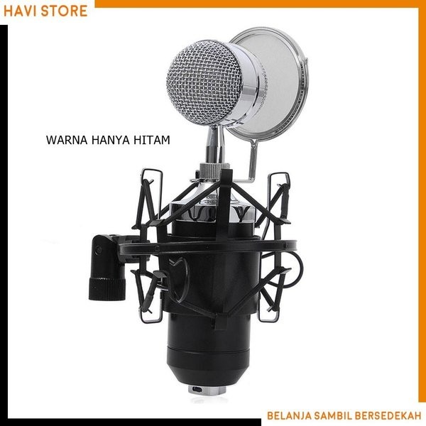 Taffware Mikrofon Mic Kondenser dengan Shock Proof Mount - BM-8000