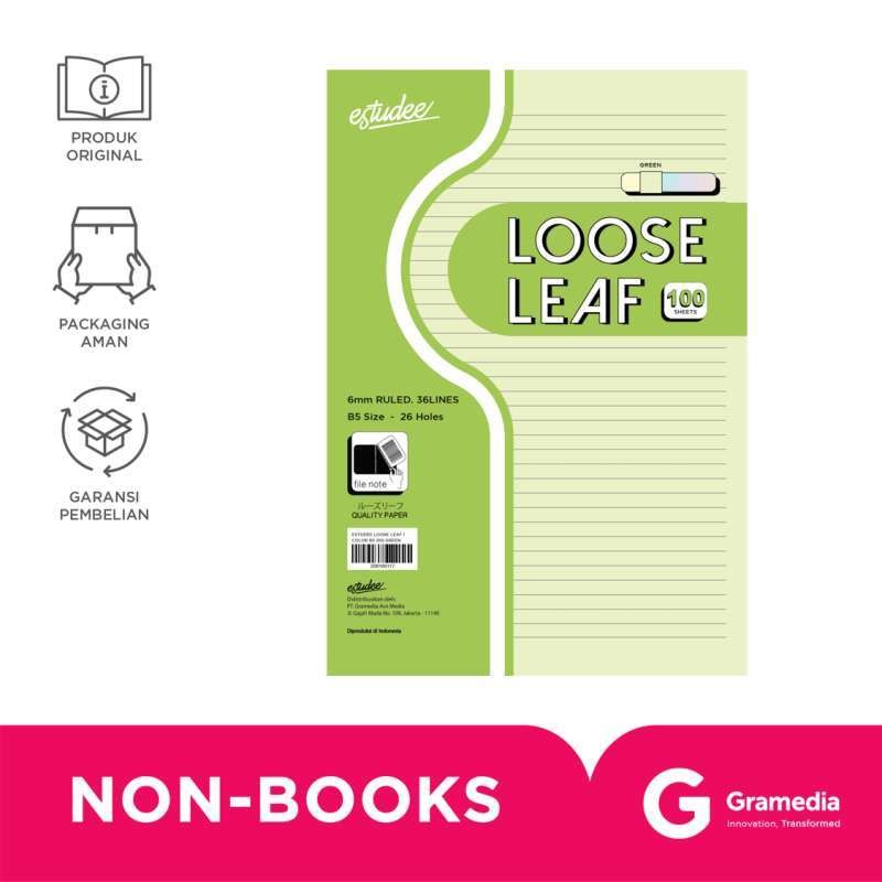 

Gramedia Cirebon - ESTUDEE LOOSE LEAF I COLOR B5 100 GREEN
