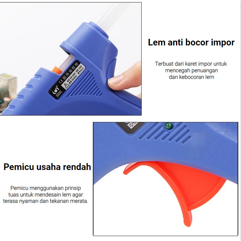 

MTE Lem Tembak / Hot Melt Glue Gun On Off 20watt / Glue Gun Mini