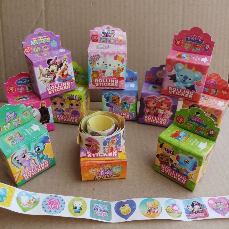 

Mainan ROLLING STICKER +- 40 stiker character mainan anak/ reward stiker anak/ sticker kartun