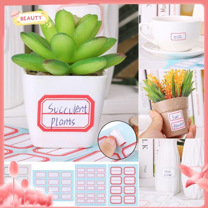 

Vee Beauty 12Lembar/Set Label Putih Perlengkapan Kantor Sekolah