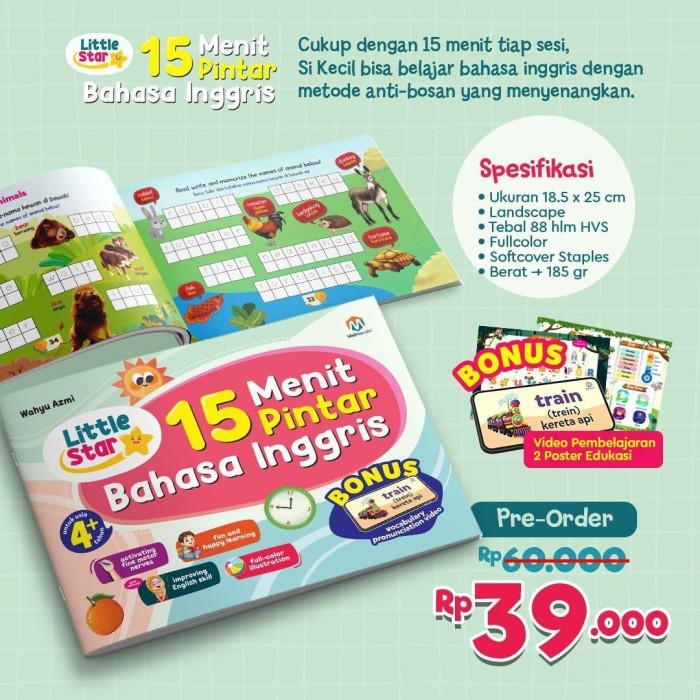 

Bana Buku Aktivitas Dan Belajar Anak 15 Menit Pintar Bahasa Inggris
