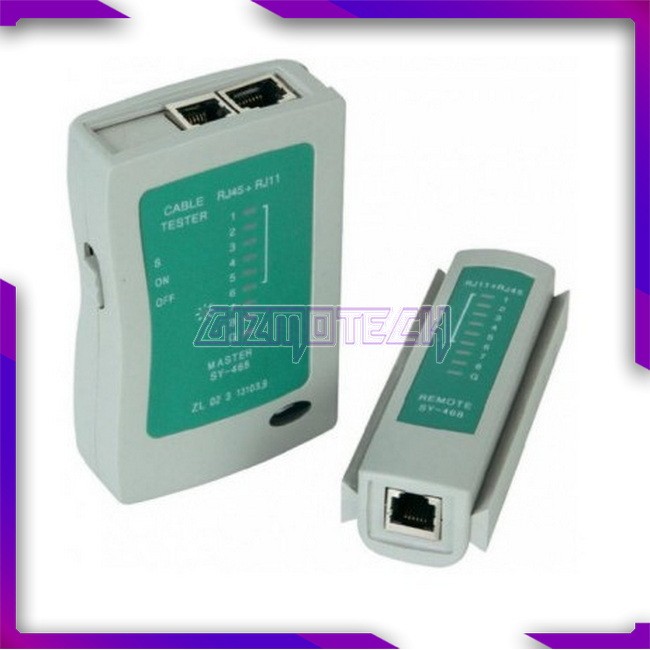 Network Cable Tester / Lan Tester Plus Baterai - Gizmotech