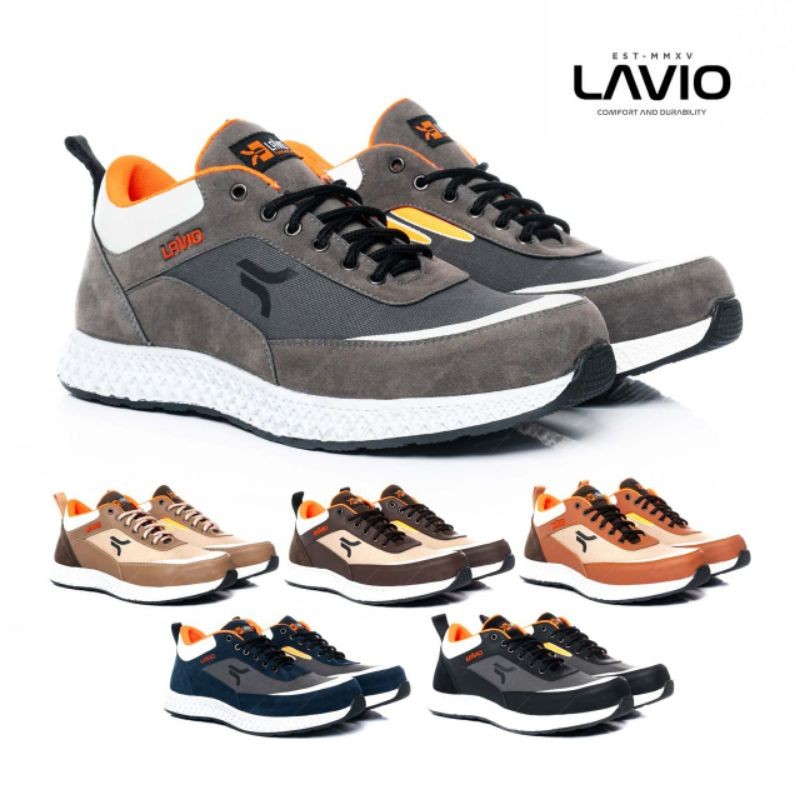 Sepatu Safety Pria Casual Ujung Besi Original Lavio Footwear Septi Kerja Proyek Lapangan