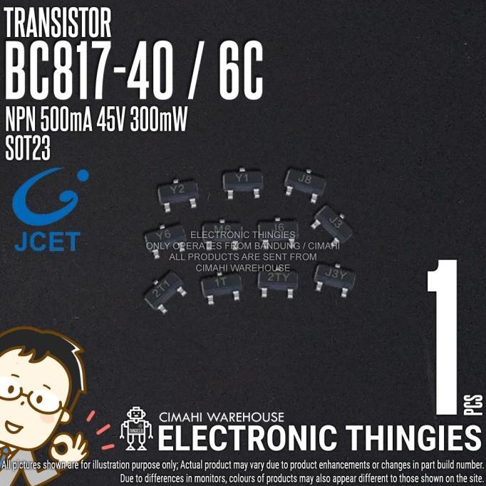 Diskon (20) BC817-40 SOT23 JCET 6C TRANSISTOR SMD BC817 thingie43 Juara