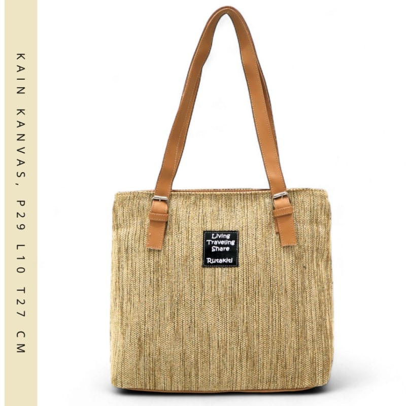 (TERMURAH) Tas Totebag Tali sumbu Sablon Gambar KANVAS MOTIF | TOTEBAG MOTIF Bahan Kanvas tebal Terl