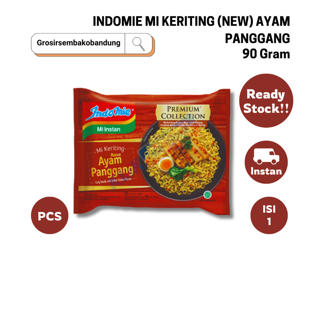 

INDOMIE MI KERITING (NEW) AYAM PANGGANG PCK 90g - 1 Pcs - Kota Bandung