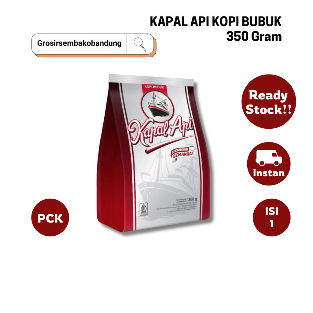 

KAPAL API KOPI BUBUK PCK 380/350g - 1 PCS - KOTA BANDUNG