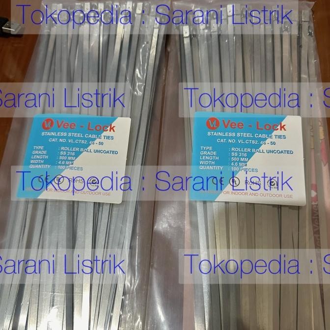 

Baru | Cable Ties Ss316 - Kabel Tis Stainless 316 4.6 X 500 Mm - 100Pcs