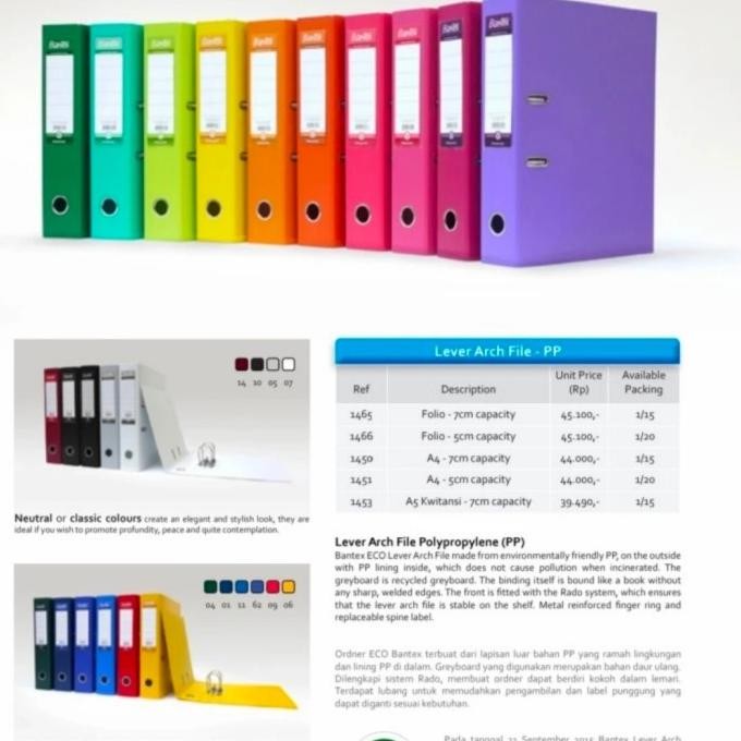 

Baru | Odner Bantex 1465V Folio Promo 1Dus Isi 15Pcs
