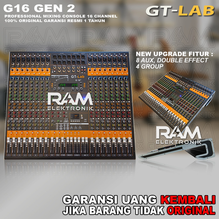 Mixer Audio GT Lab 16 Channel G16 G 16 Original By RDW