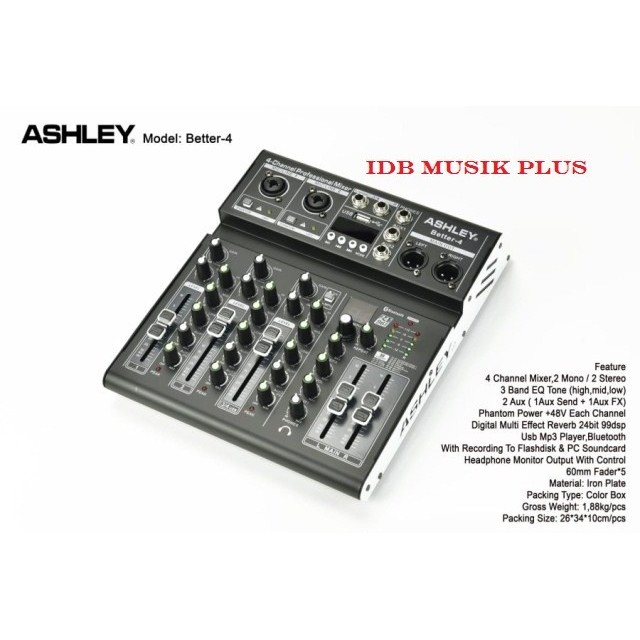 Mixer 4 Channel Ashley Better4 Better 4 Original Ashley