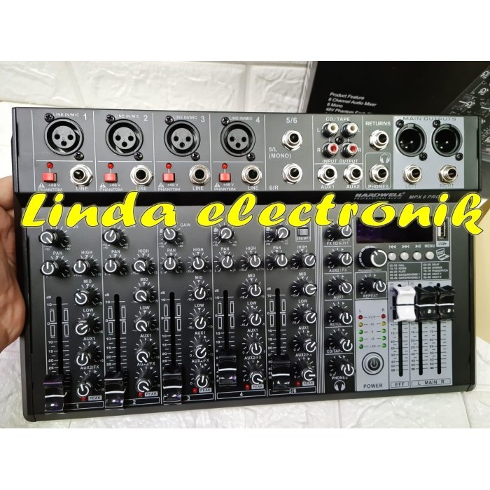 mixer hardwell mpx 6 pro hardwell mpx 6pro 6 ch garansi resmi