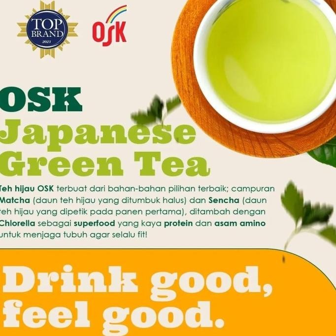 

TERBARU OSK JAPANESE GREEN TEA TEH HIJAU JEPANG ISI 50 SACHET PER BOX !!!!!