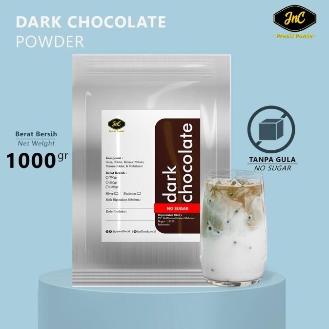 

READY STOCK JNC DARK CHOCOLATE TANPA GULA 1 KG / BUBUK MINUMAN DARK COKLAT !!!!!
