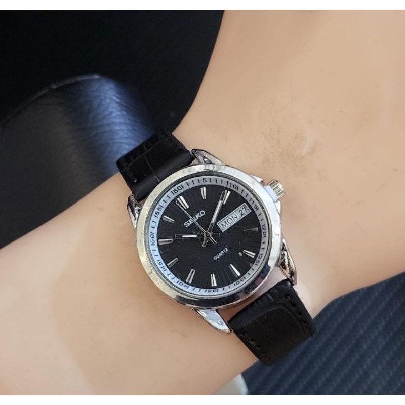 JAM TANGAN WANITA SEIKO TALI KULIT SUPER MEWAH DAN ELEGAN WARNA PILIHAN - JAM TANGAN WANITA TALI KUL